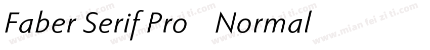 Faber Serif Pro 55 Normal字体转换